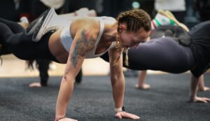 Ladies training in group setting